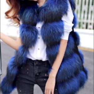 🔵 REAL FOX FUR VEST